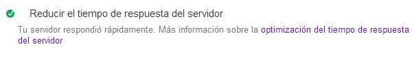 respuesta page speed insights